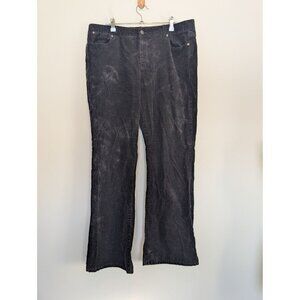 Talbots Black Corduroy Flared Pants Curvy Fit 16